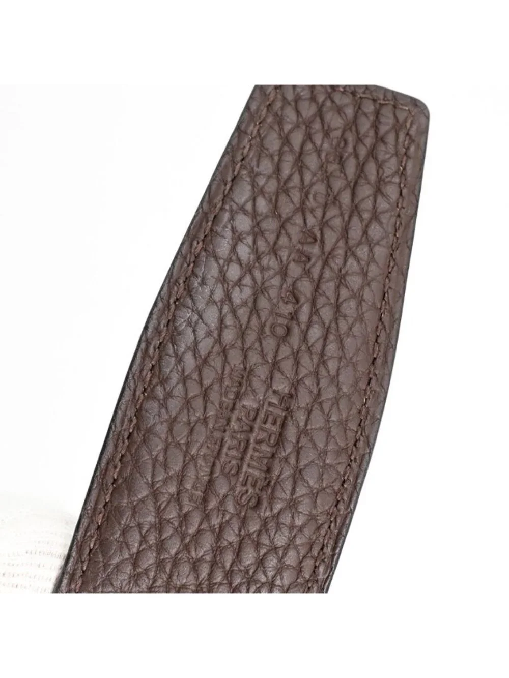 Hermes Belt Guilloche Brown